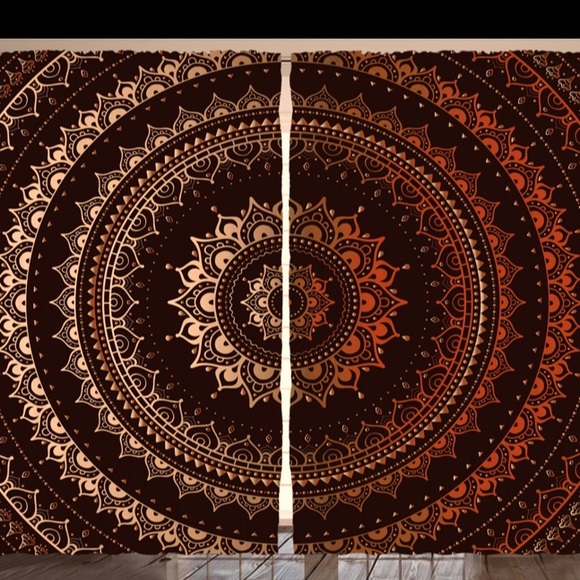 Enclosing Magic Circle Mandala Curtains NWT - Picture 1 of 2